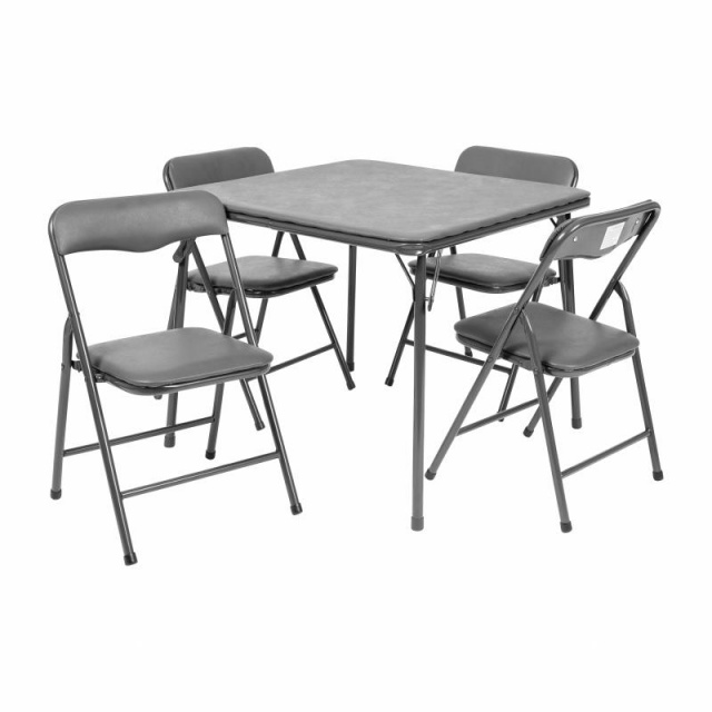 Kids_Gray_5_Piece_Folding_Table_and_Chair - JB-9-KID-GY-GG