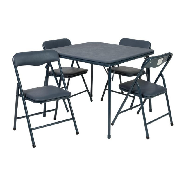 Mindy Kids Navy 5 Piece Folding Table and Chair Set