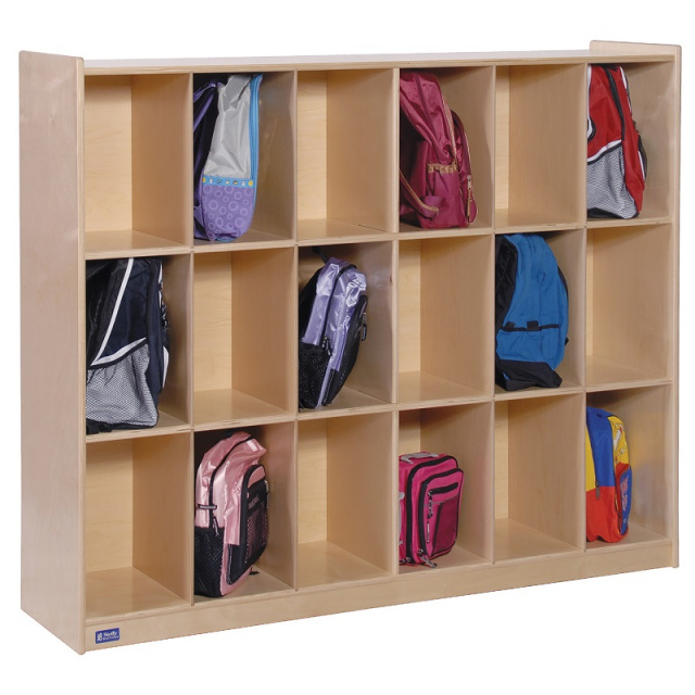 Coat locker, wood coat lockers and preschool coat lockers at Daycare