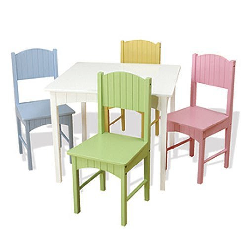 kids wooden table and 4 chairs