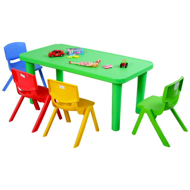 AM Kids Plastic Table & 4 Chairs Set