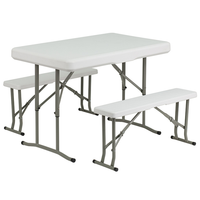 DAD-YCZ-103-GG Plastic Folding Table and Bench Set