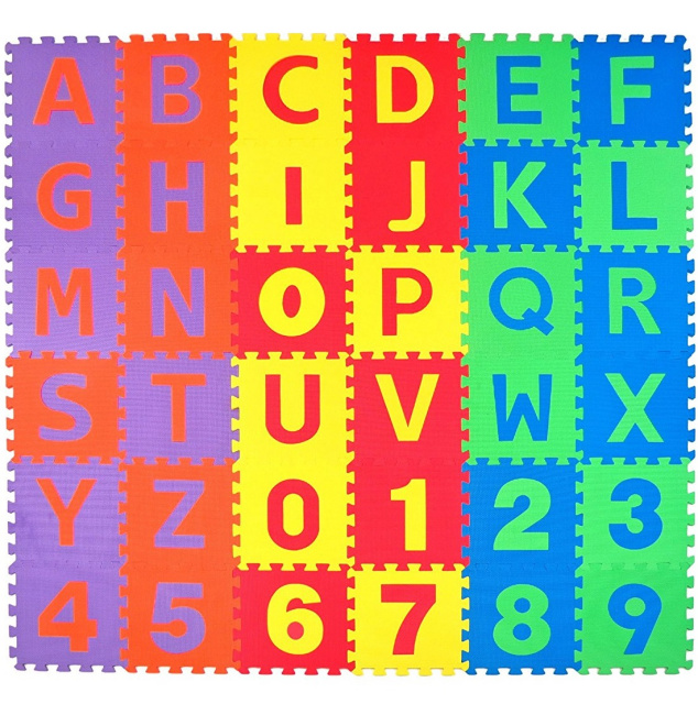 Alphabet Puzzle Play Mat 36 Pcs Non Toxic Foam Floor Blocks