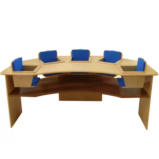 table with baby seats built in