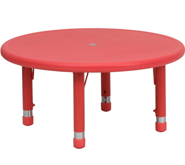 FF 33" Round Activity Resin Table - Red