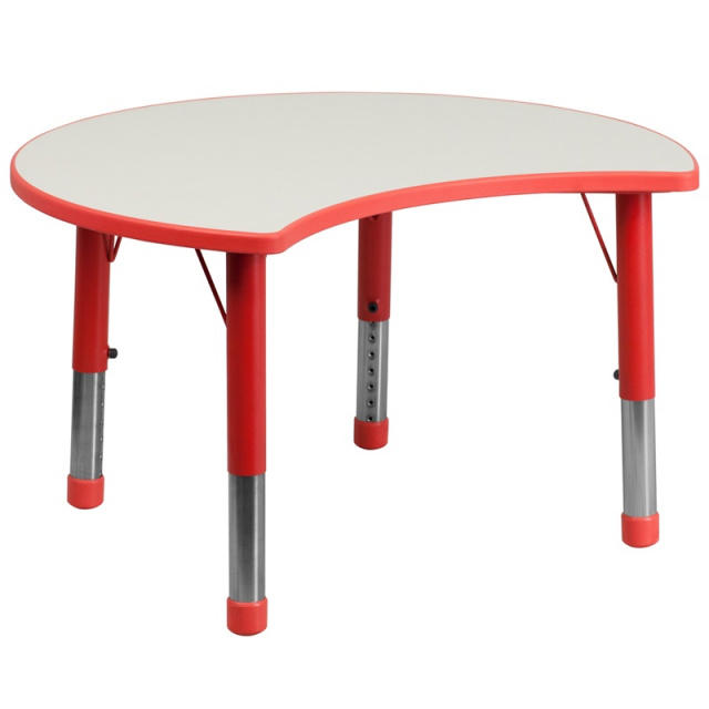 Tables Activity Value Resin School Plastic Table Tops Ff Cutout Circle Activity Table 25 X 35 Red