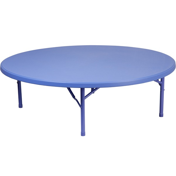 Ff Kids Plastic Folding Table 60 Round Blue