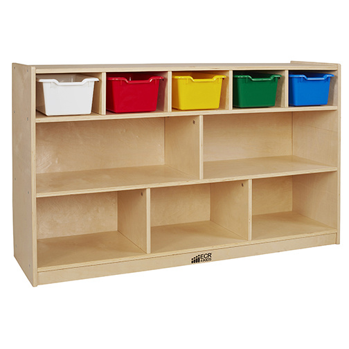 ELR-17255F-AS Birch 5+5 Storage and Tray Cabinet with Bins