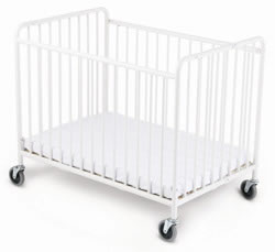 FD- 1231090 StowAway - Steel Folding Crib - w/ 2" Mattress