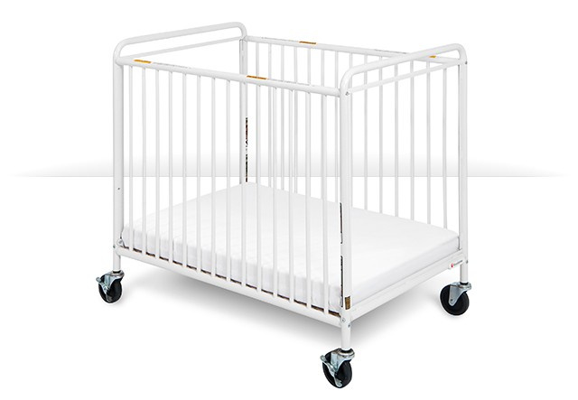 2032097 Chelsea Clearview Steel Compact Crib with 4" Casters