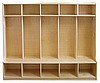 5-Section Coat Locker - Bench