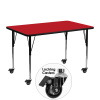 FF Mobile 24" X 48" Activity Table - Red
