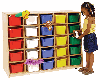Tip Me Not 25-Tray Storage Unit, With 25 color trays