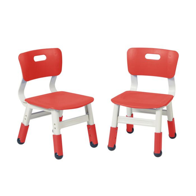 ELR-14441-RD Resin Adjustable Classroom Chairs  2 Pack Red