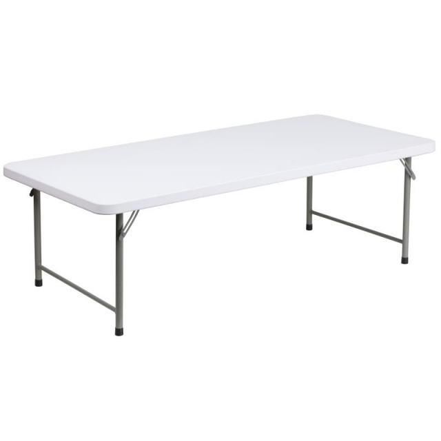 FF Kid's Plastic Folding Table White 30 x 60