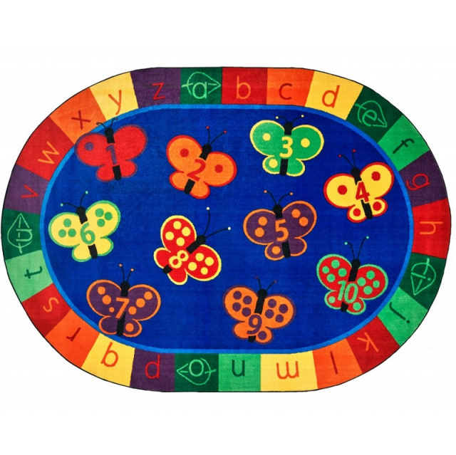 3507-123-ABC-Butterfly-Fun-Rug-8x12 oval