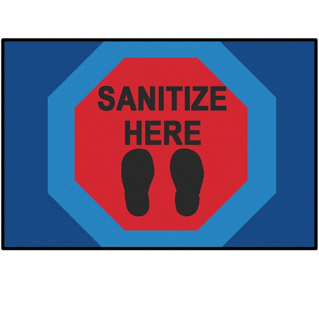  37.32 Stop Dot Marks the Spot to Sanitize Here Mats 3 x 4