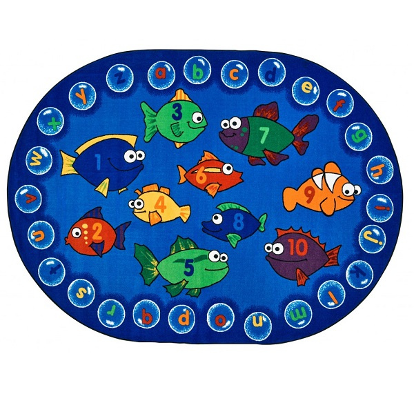 CK-6807 Fishing for Literacy 8' x 12' Oval