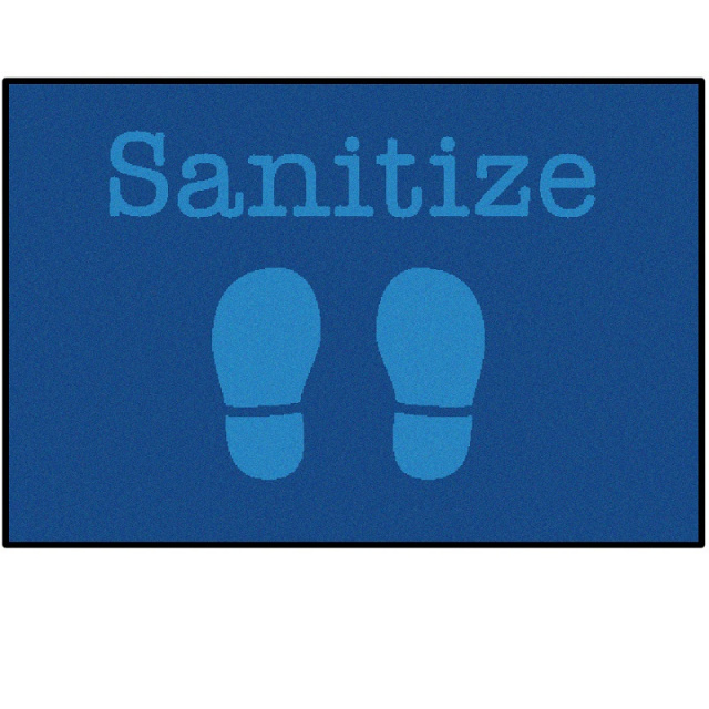 Stand to Sanitize Rug Blue Shoes Rug carpets for kids 37.72