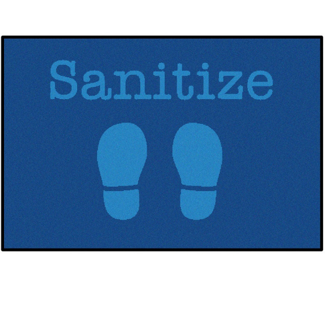 Stand to Sanitize Rug Blue Shoes Rug carpets for kids 37.72