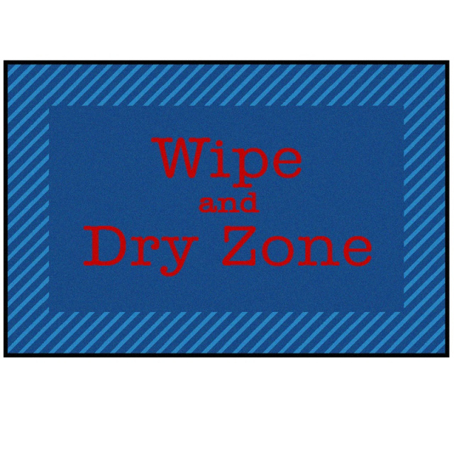 37.52 Blue & Red Wipe & Dry Carpet 3' x 4'6"