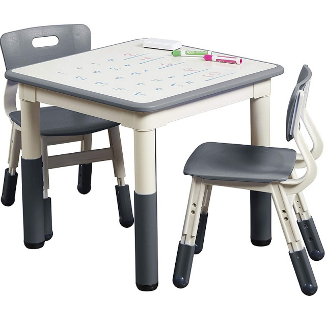 toddler table and chair set gray ELR-14439-GY