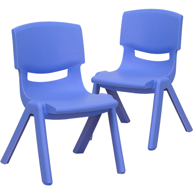 blue PLASTIC STACKABLE SCHOOL CHAIR WITH 10.75'' SEAT HEIGHT