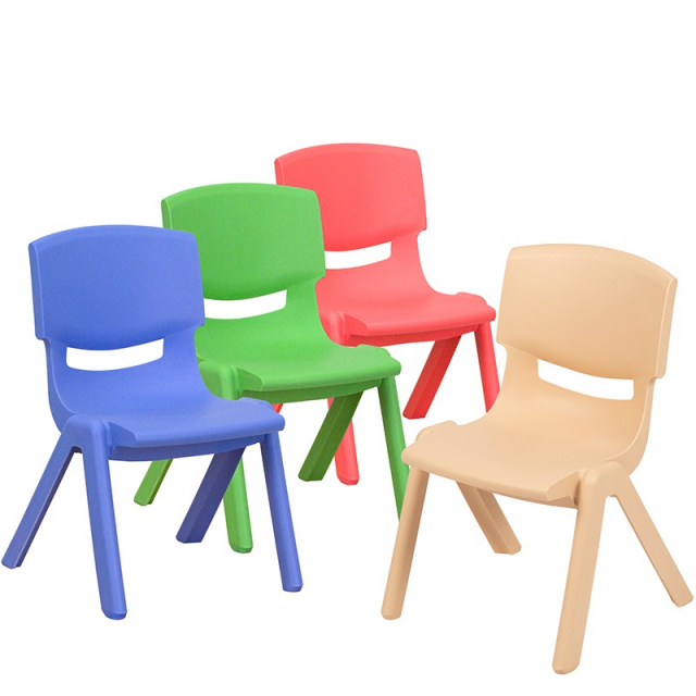 Home School Chair Set 10 Pack Red Church Preschool Kid Daycare Plastic Stackable