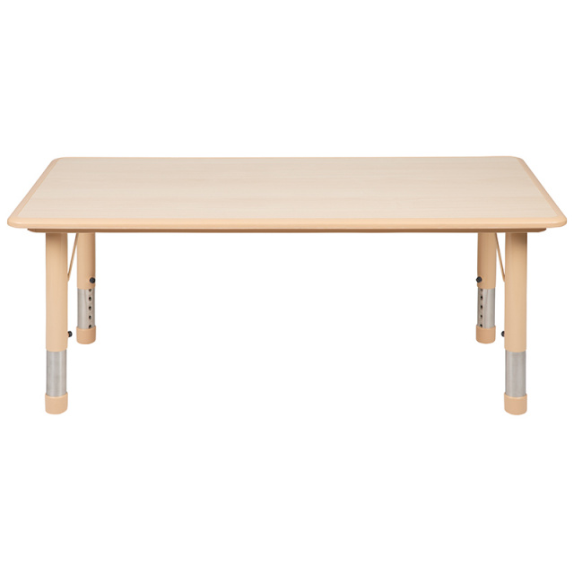 Rect 24 x 48 Activity Resin Table Natural wood grain top