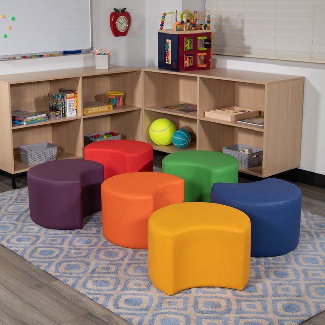 Soft Seating Collaborative Moon for Classrooms and Daycares - 12" Seat Height