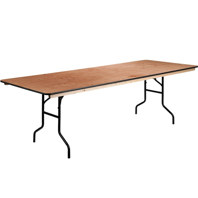 FF Wood Folding Banquet Table 8 Ft