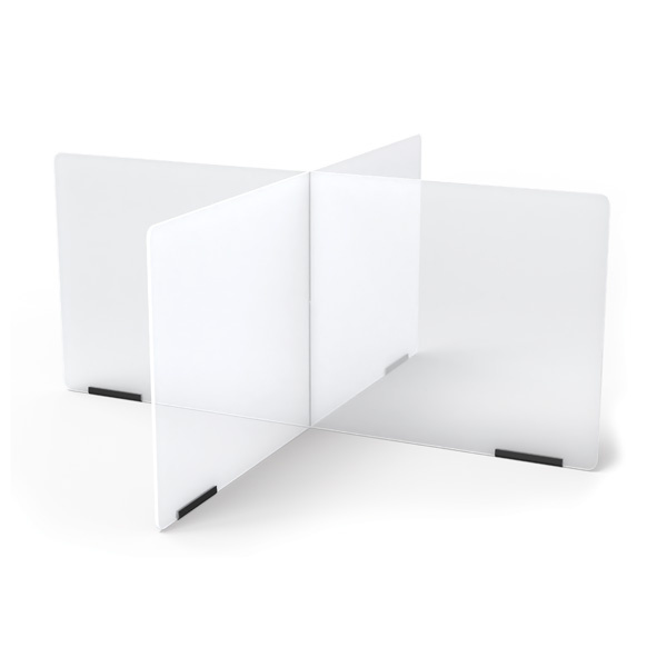 9827JC SeeThru Table Divider Shields 4 Station 35 x 35
