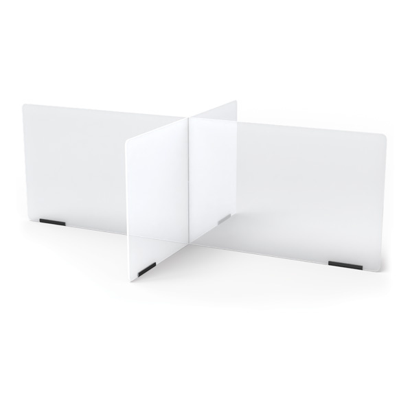 9828JC See Thru Table Divider Shields 4 Station 48x25