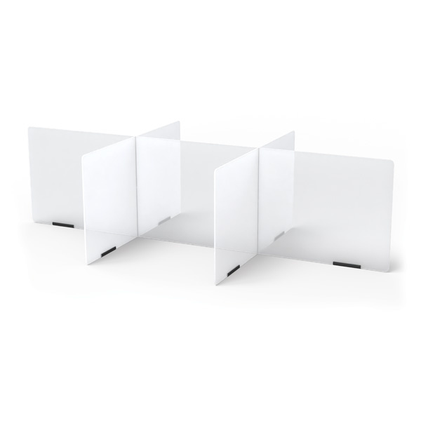 9832JC See Thru Table Divider Shields 6 Station 58x29