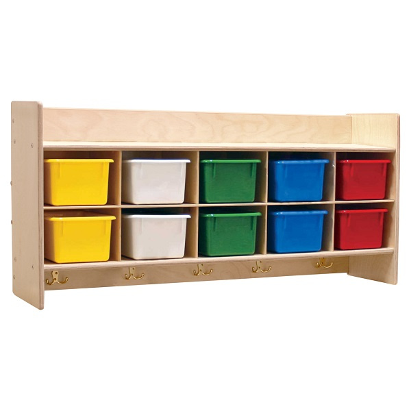 C51403 Wall Hanging Cubby Storage w/10 Assorted Trays