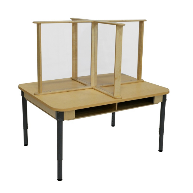 WD991789 36 x 48 4 Person Desk with Sneeze Guard