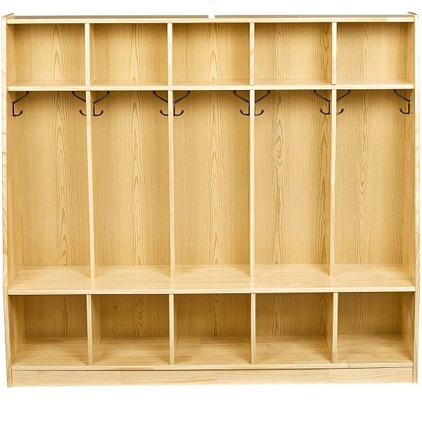 AM Classroom Coat Locker 5-Section with Bench