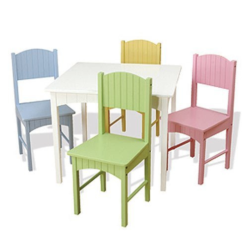 Kids Nantucket Table & 4 Chairs - Pastel 