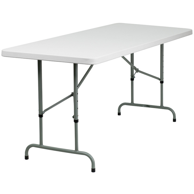 RB-3072ADJ-GG Adjustable Height Plastic Folding Table 6 foot