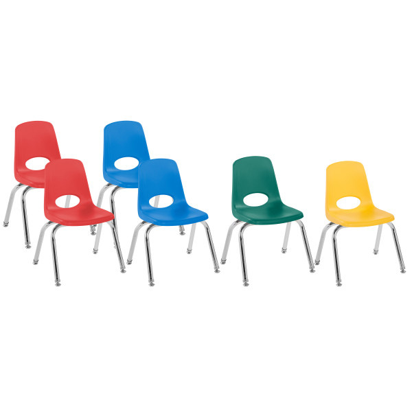 10362-AS 12in Stack Chair Swivel Glide Assorted 6 Pack factory direct