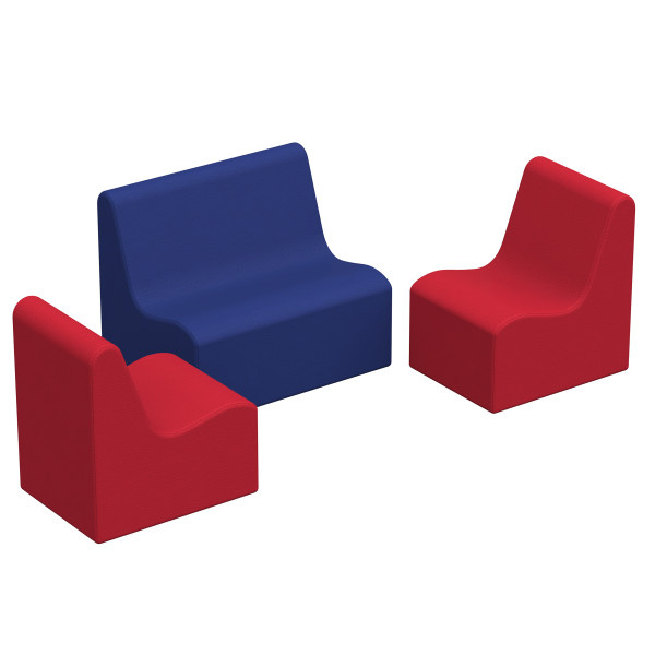 10468-AS SoftScape Wave Toddler Seating Set - 3 Piece