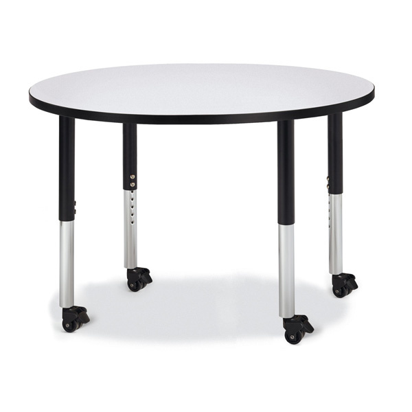 6468JCM Berries Activity Table  42 Round Mobile legs