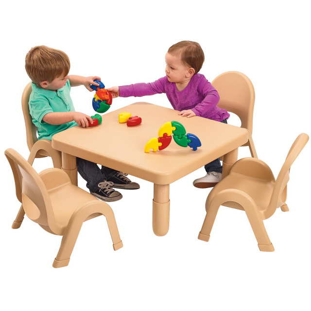AB70012NT MyValue Toddler Table & 4 Chair Set - Natural Tan