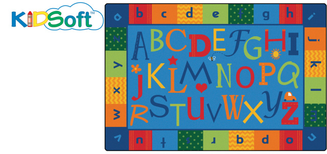 CK-4558 Alphabet Around Literacy Soft Rug 8 x 12