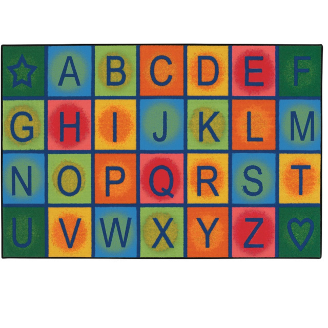 #36.58 Simple Alphabet Blocks Value Rug - 3' X 4' 6"