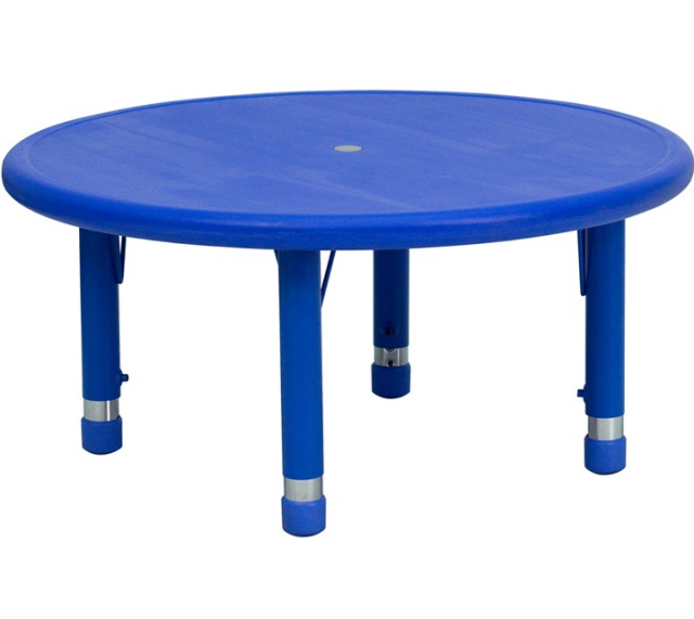 FF 33" Round Activity Resin Table - Blue