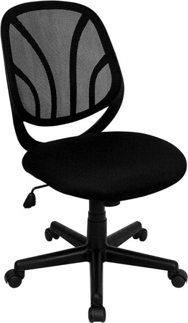Y-GO CHAIR MID-BACK BLACK MESH SWIVEL TASK CHAIR [GO-WY-05-GG]