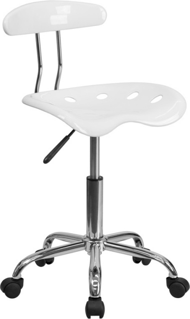 FF Task Chair with Tractor Seat - White