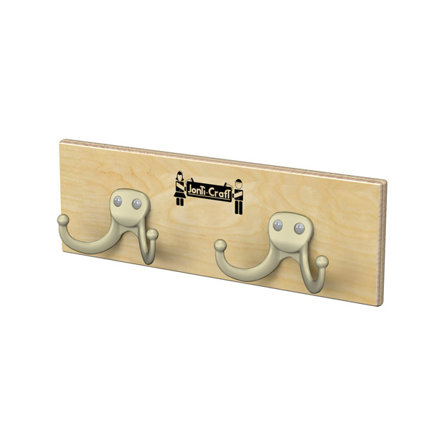 0756JC Wall Mount Coat Rail 2 Hooks