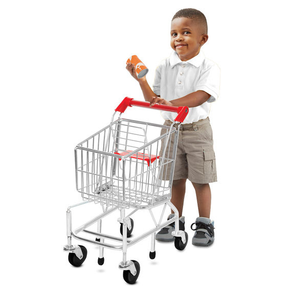 Playsets & Kitchens Shopping Cart Toy - Metal Grocery Wagon